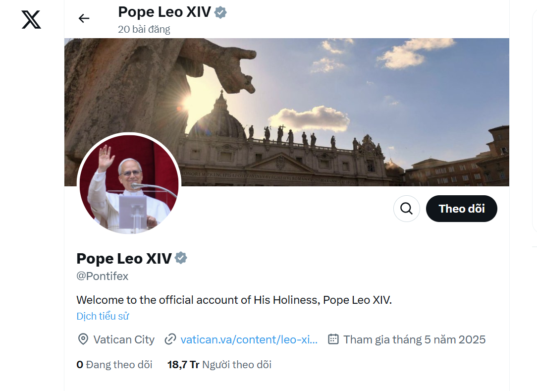 Ðức Giáo Hoàng Lêô XIV và mạng xã hội